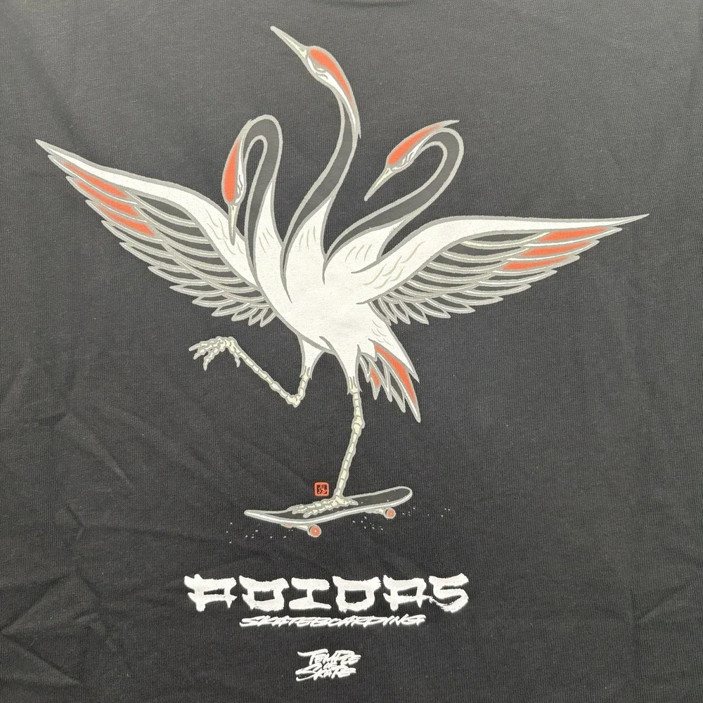 Adidas Skateboarding Shirt Mens XL Black Graphic Print Skate Tee Tuck Wai Arist